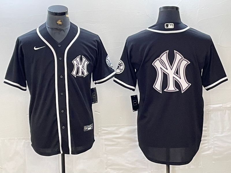 Men New York Yankees Blank Black Second generation joint name Nike 2024 MLB Jersey style 13